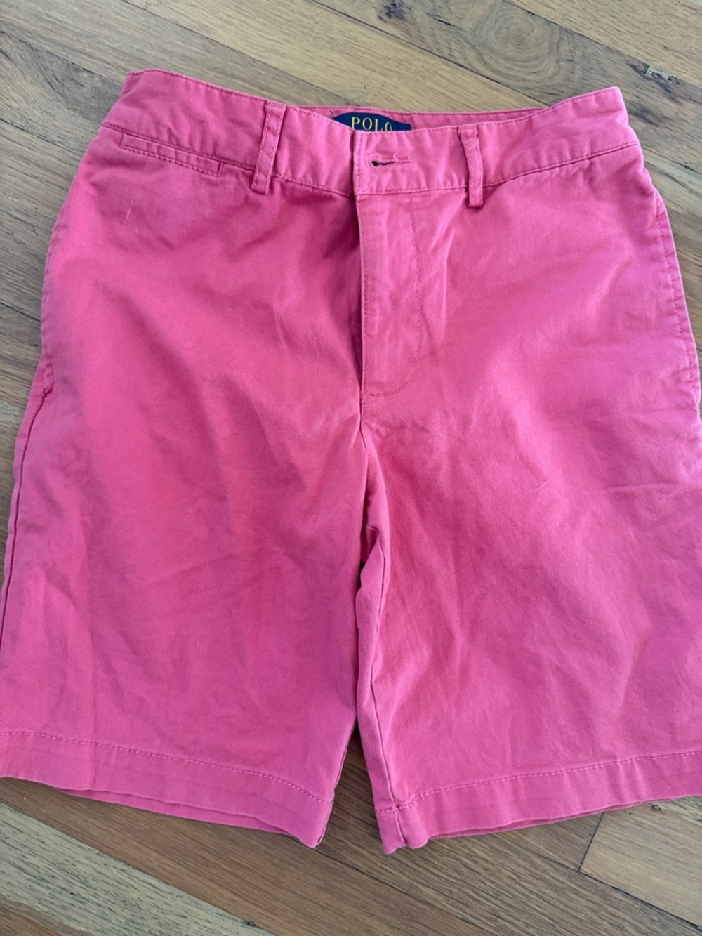 Boys Polo by Ralph Lauren Coral-Pink Flat Front Chino Shorts